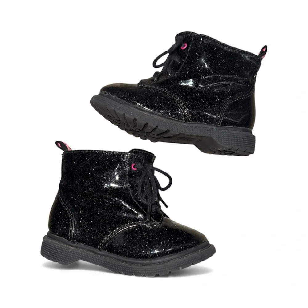 Wonder Nation Glittery Black Kids Boots